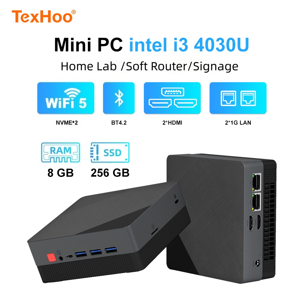 Texhoo MINI PC Intel Core I3 4 - Memory Card Ssd 评论和价格