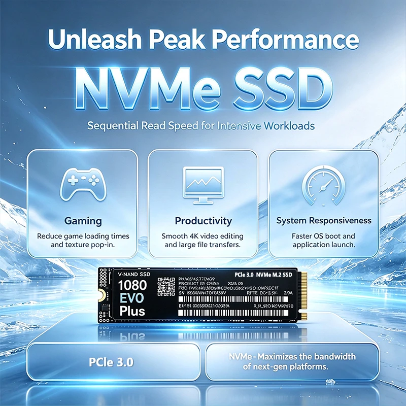Newest 1080 EVO Plus M.2 NVMe  - Ssd 500Gb 评论和价格